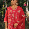 Indyancart IE Women Floral Embroidered Regular Sequinned Kurta with Trousers & With Dupatta