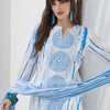 Dhiyona IE Women Geometric Dyed Cotton Kurta with Trouser & Dupatta