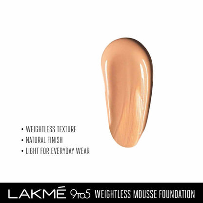Lakme 9To5 Weightless Mousse Foundation - Beige Vanilla