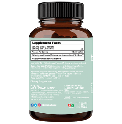 Minature Wheatgrass Tablets
