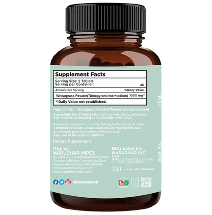 Minature Wheatgrass Tablets