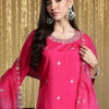 Indyancart IE Women Ethnic Motifs Embroidered Regular Kurta with Trousers & With Dupatta