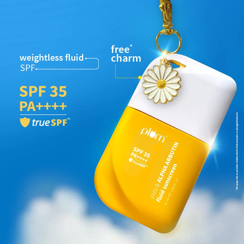 Plum Goodness Yuzu & Alpha Arbutin Weightless Fluid Sunscreen 35 PA++++