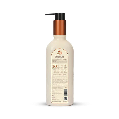 Baby Forest Sampoorna Snan baby body wash with gentle, natural formula for baby's delicate skin, shown in a clear bottle.
