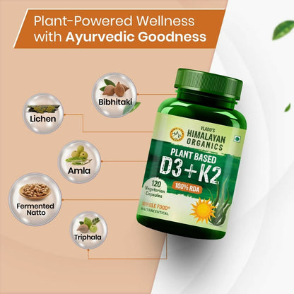 Himalayan Organics Vlado’s Plant Based 600iU Supplement Vitamin D3 + K2