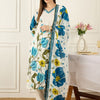 Indyancart IE Women Floral Printed Regular Pure Cotton Kurta with Trousers & With Dupatta