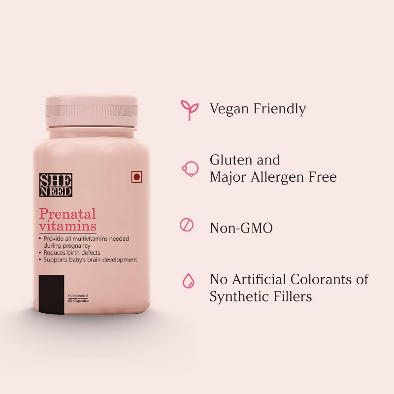 SheNeed Prenatal Vitamins Tablets Provides Nutrients Needed