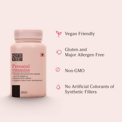 SheNeed Prenatal Vitamins Tablets Provides Nutrients Needed