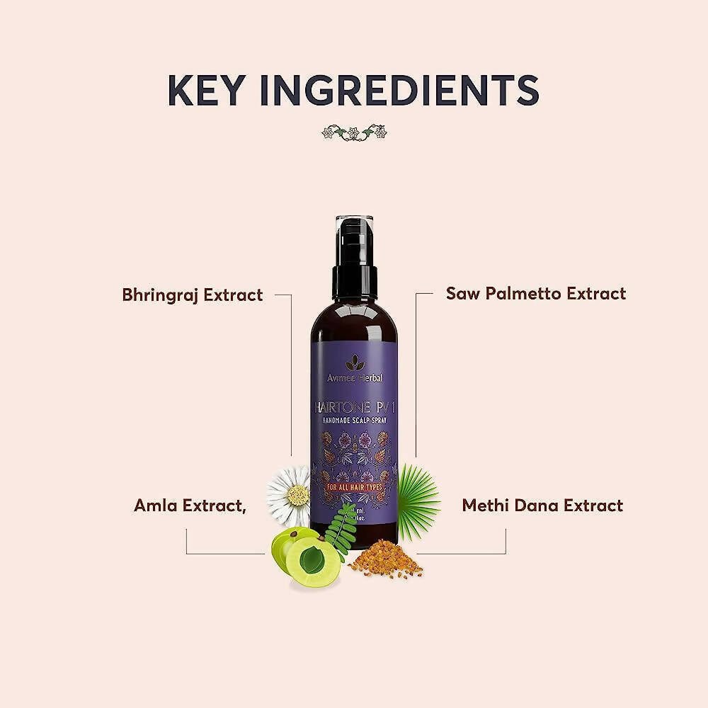 Avimee Herbal Hair Tone Pv 1 Scalp Spray - Indyancart