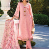 Dhiyona IE Women Floral Embroidered Thread Work Linen Kurta with Trousers & With Dupatta