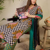 Indyancart IE Women Checked Printed Cotton Kurta with Trousers & Dupatta
