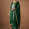 Dhiyona IE Women Ethnic Motifs Embroidered Regular Thread Work Kurta with Trousers & With Dupatta