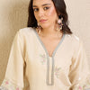 Dhiyona IE Women Ethnic Motifs Embroidered Regular Thread Work Kurta with Trousers
