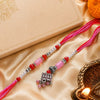 Dhiyona Set Of 2 Blue Evil Eye Resin Design Bhaiya Bhabhi Wraparound Rakhi