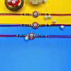 Dhiyona Set Of 3 Beaded Cotton Thread with AD Stones & Meenakari Designer Rakhi for Brother