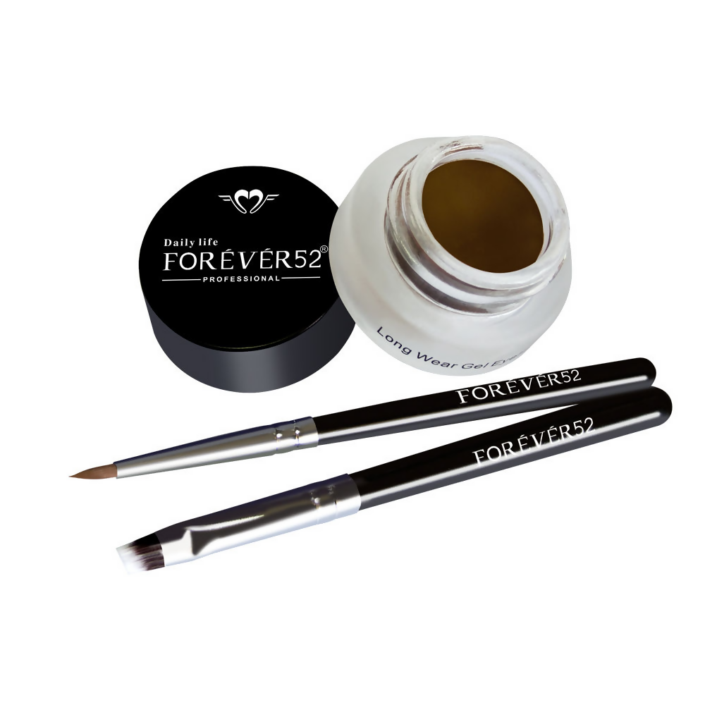 Daily Life Forever52 Long Wear Gel Eyeliner Tattoo GT008 in a sleek black container with the gel eyeliner brush.