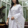 Dhiyona IE Floral Embroidered Thread Work Pure Cotton Kurta With Trousers & Dupatta