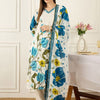 Dhiyona IE Women Floral Printed Regular Pure Cotton Kurta with Trousers & With Dupatta