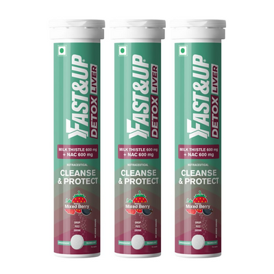 Fast&Up Liver Detox - Daily Liver Cleanser Drink Milk Thistle + NAC Tablets