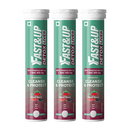 Fast&Up Liver Detox - Daily Liver Cleanser Drink Milk Thistle + NAC Tablets