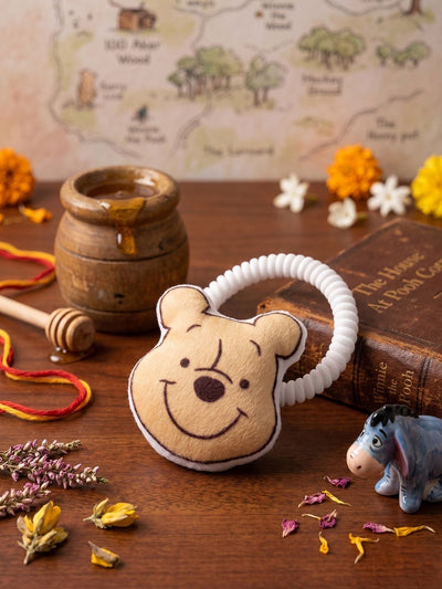 Dhiyona Kids Pooh Character Artificial Beads Rakhi With Roli Chawal Chandan Mishri