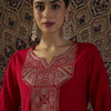 Dhiyona IE Embroidered Notch Neck Tunic With Trousers