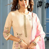 Dhiyona IE Women Floral Embroidered Regular Thread Work Kurta with Palazzos & With Dupatta