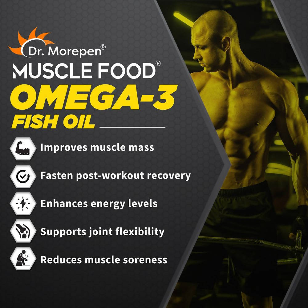 Dr. Morepen Muscle Food Omega-3 2000mg Fish Oil Softgels