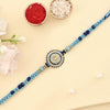 Dhiyona Enameled Beaded Thread Rakhi With Roli Chawal & Greetings Card