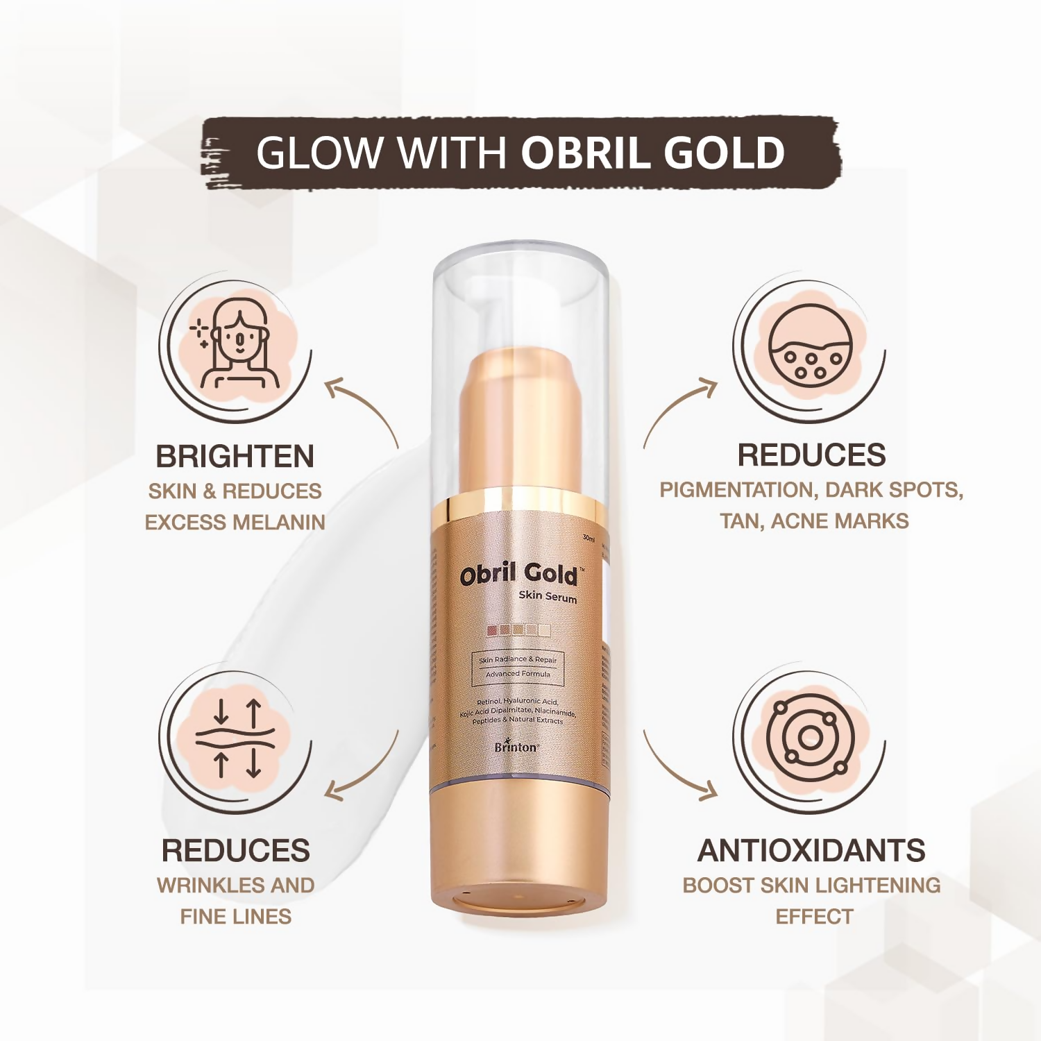 Brinton Obril Gold Skin Serum - Indyancart