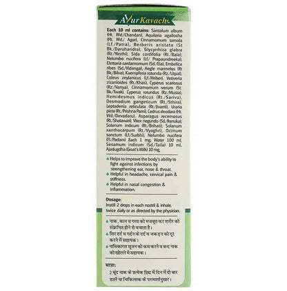 Baidyanath Jhansi Anu Taila Ayurvedic Nasal Drops - Indyancart