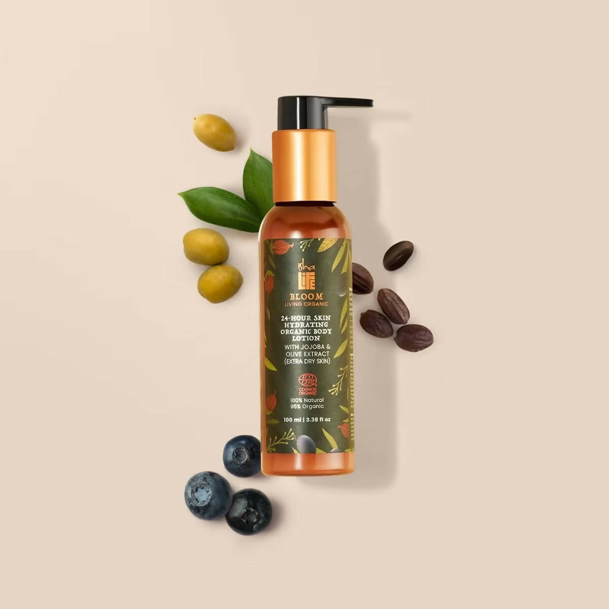 Isha Life 24 Hours Skin Hydrating Organic Body Lotion With Jojoba & Olive Extract - Indyancart