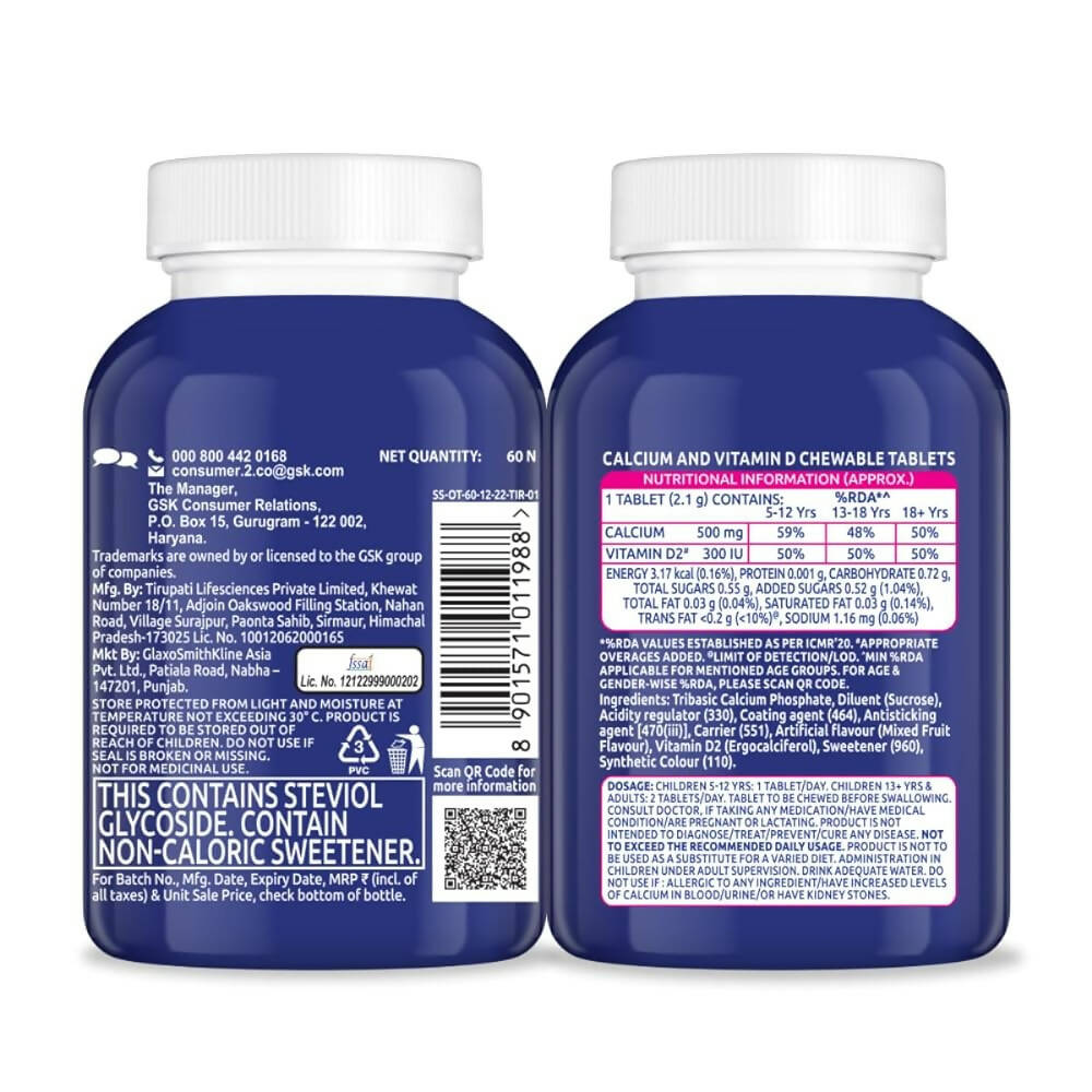 Centrum OstoCalcium Total Chewables Tablets - Mixed Fruit - Indyancart