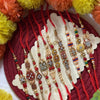 Dhiyona Set Of 10 Artificial Stones & Beads Thread Rakhi With Roli Chawal Chandan Mishri