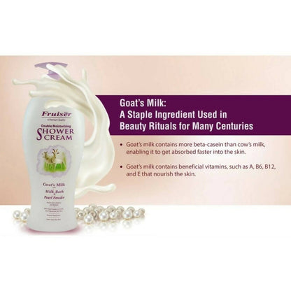 Fruiser Double Moisturizing Shower Cream Goat's Milk With Pearl Powder - Indyancart