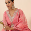 Dhiyona IE Women Ethnic Motifs Embroidered Regular Thread Work Kurta with Trousers & With Dupatta