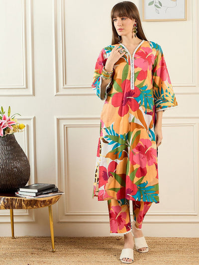 Indyancart IE Women Yellow Kurta Sets