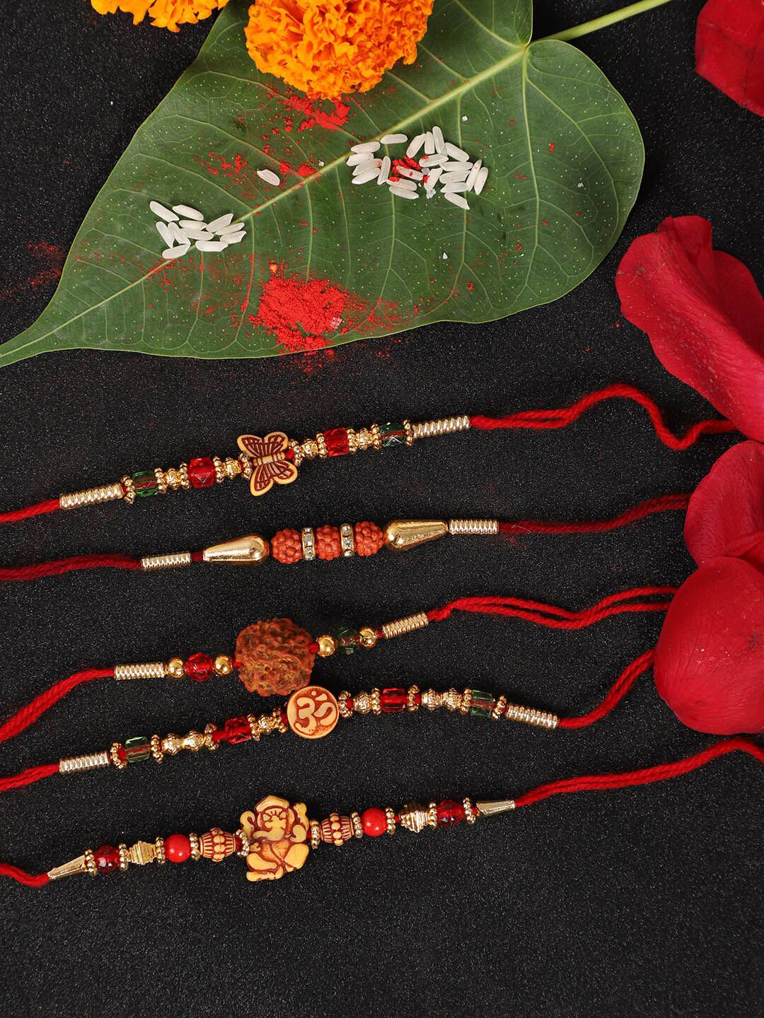Anouk Set Of 5 Beaded Rakhi