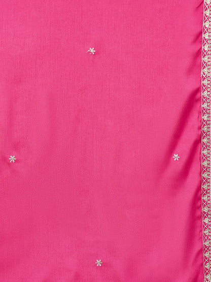 Indyancart VA Women Ethnic Motifs Yoke Design Regular Kurta With Sharara & Dupatta