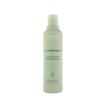 Aveda Pure Abundance volumizing shampoo bottle with clean design, showcasing natural hair care product for added volume and fullness.