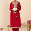 Dhiyona IE Women Ethnic Motifs Embroidered Regular Kurta with Trousers & With Dupatta