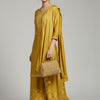 Indyancart VA Women Ethnic Motifs Embroidered Regular Thread Work Silk Crepe Kurta with Palazzos & With Dupatta