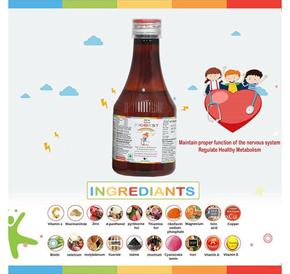 HealthBest Kidbest Multivitamin & Multimineral Syrup for Kids