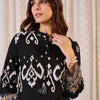 Dhiyona IE Printed Mandarin Collar Tunic With Trousers