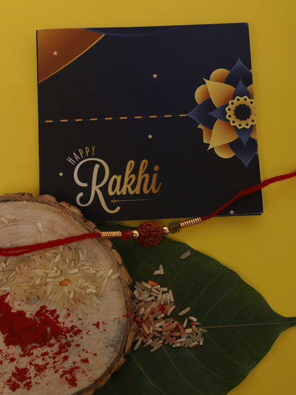Anouk Butterfly Beaded Rakhi Greeting Card & Roli Chawal Card