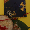 Dhiyona Butterfly Beaded Rakhi Greeting Card & Roli Chawal Card