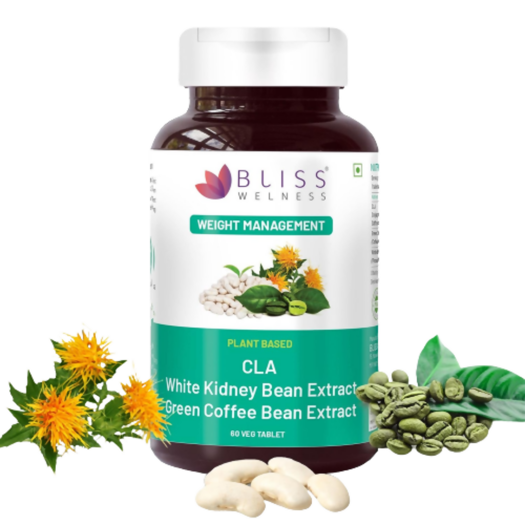 Bliss Welness CLA White Kidney Bean Extract Green Coffee Bean Extract Tablets - Indyancart