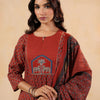 Dhiyona IE Women Ethnic Motifs Printed Cotton Kurta with Trousers & Dupatta