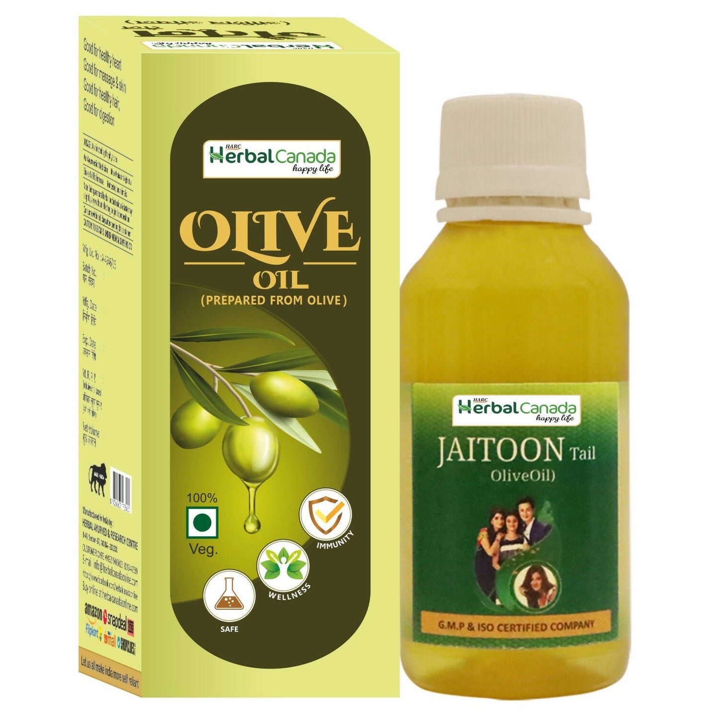 Herbal Canada Olive Oil (Jaitoon Oil) - Indyancart