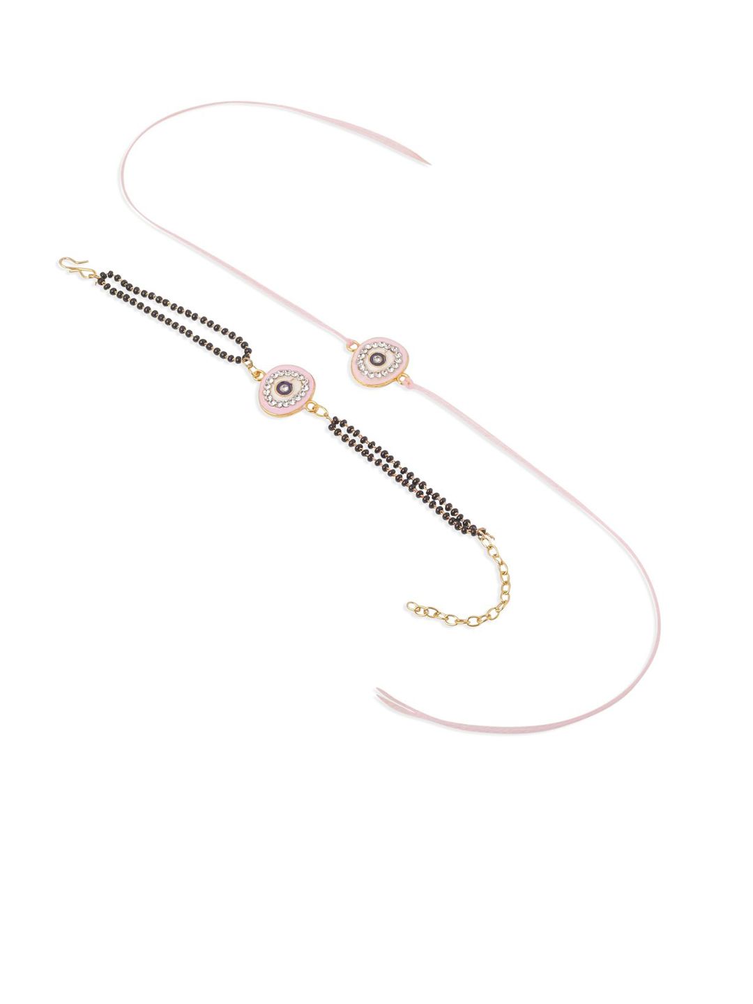 Anouk Stones Studded And Beaded Bhaiya Bhabhi Rakhis With Roli Chawal
